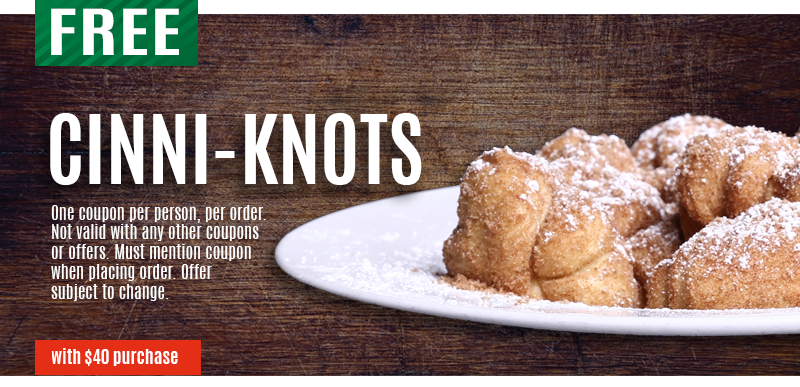 Free Cinni-Knots special with $40 purchase