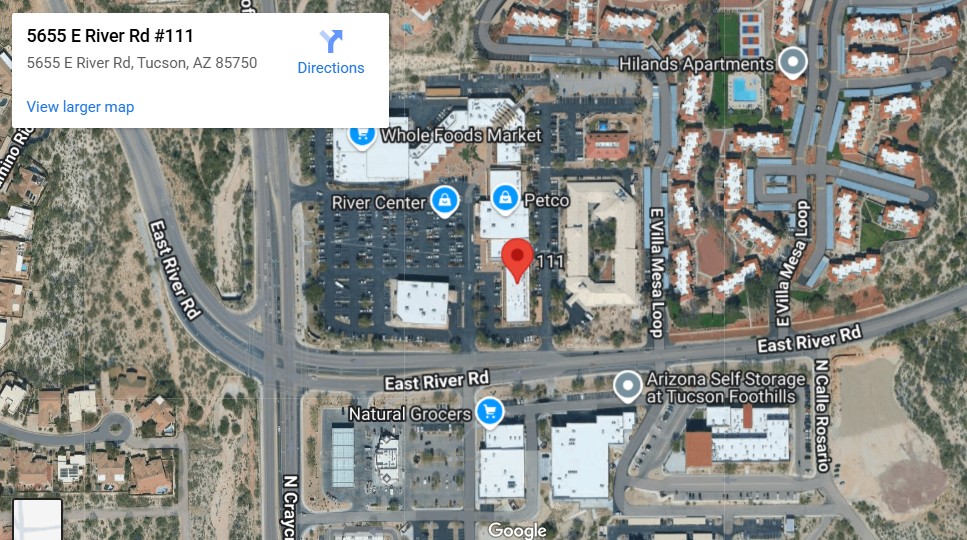 Jimmy's Pizza at 5655 E River Rd Tucson AZ 85750 map image